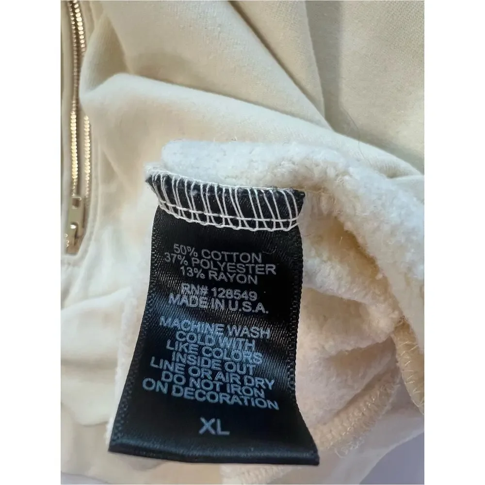 Aviator Nation Unisex Ninja Pullover Hoodie Vintage White Sz XL